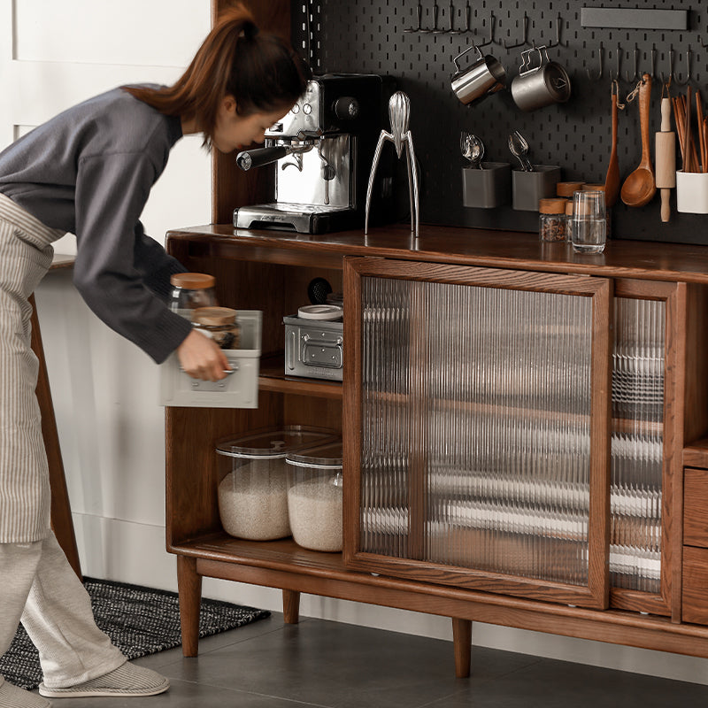 Keedy Solid Ash Sideboard Glass Display Cupboard 150cm 180cm – view 10
