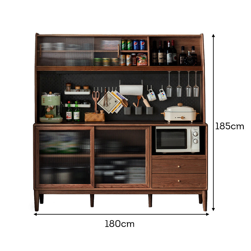 Keedy Solid Ash Sideboard Glass Display Cupboard 150cm 180cm – view 15