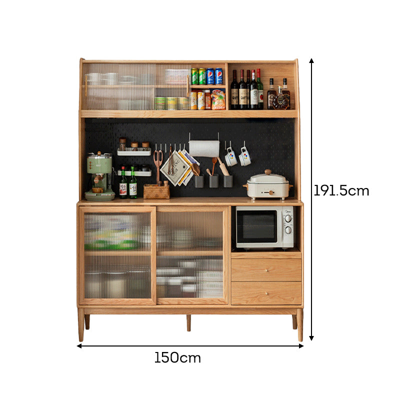 Keedy Solid Ash Sideboard Glass Display Cupboard 150cm 180cm – view 17