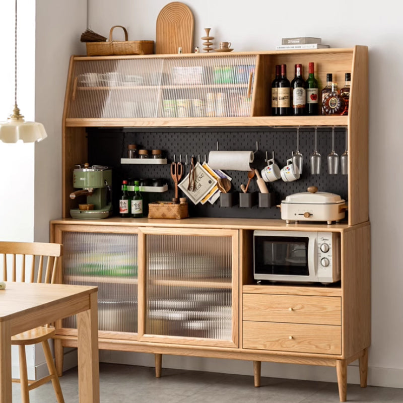 Keedy Solid Ash Sideboard Glass Display Cupboard 150cm 180cm – view 2