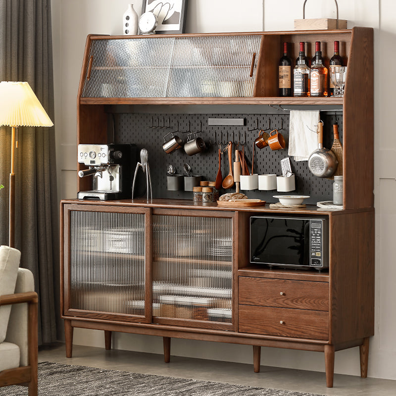 Keedy Solid Ash Sideboard Glass Display Cupboard 150cm 180cm – view 3