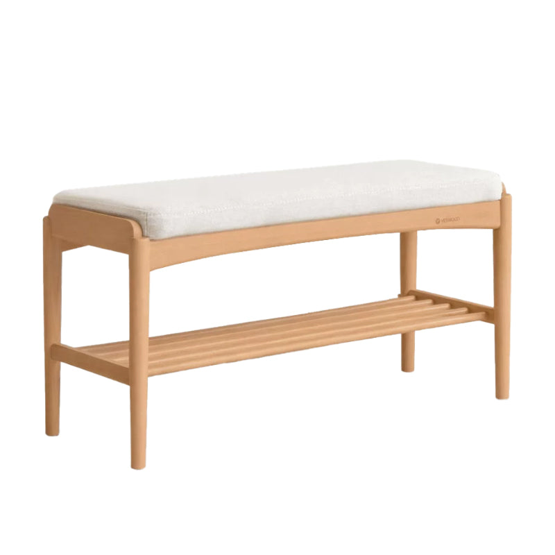 Rosalind Solid Beech Shoe Cabinet 80cm 100cm – 100cm Natural Wood & White, view 12