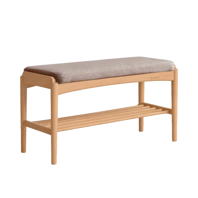 Rosalind Solid Beech Shoe Cabinet 80cm 100cm – 80cm Natural Wood & Grey, view 6
