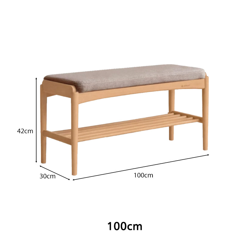 Rosalind Solid Beech Shoe Cabinet 80cm 100cm – view 9