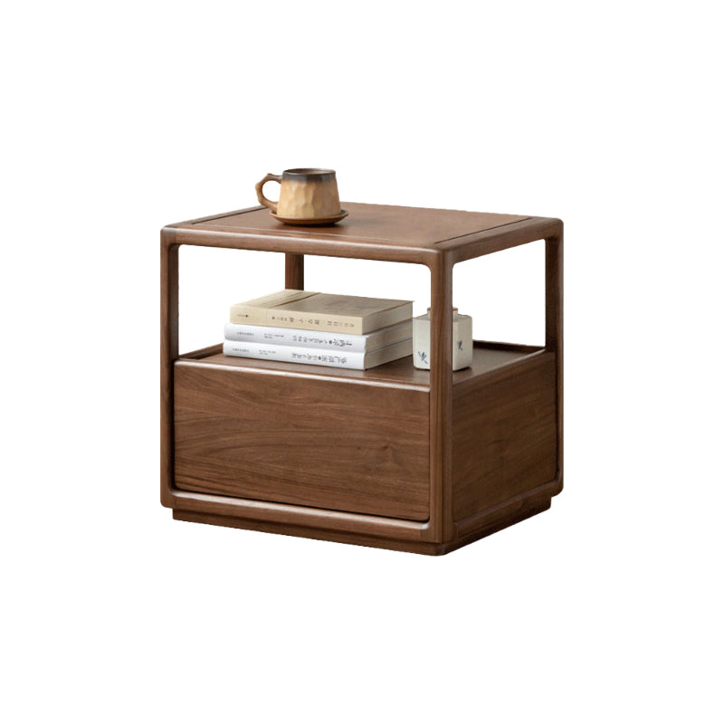 Aria Solid Black Walnut Bedside Table – view 7