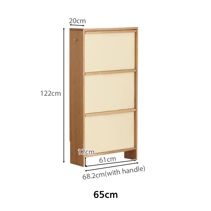 Vincenza Solid Cherry Ultra-Thin Shoe Cabinet 65cm 120cm – view 14