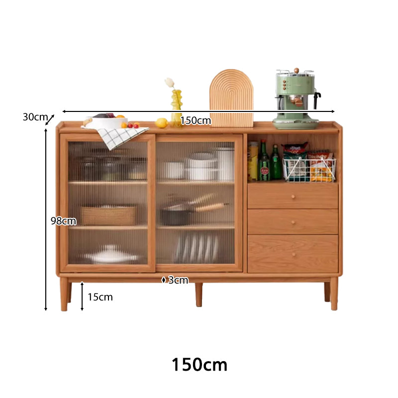 Sigrid Solid Cherry Ultra-Thin Sideboard 120cm 150cm – view 18