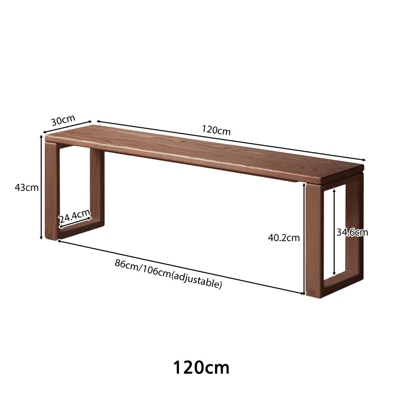 Bartholomew Solid American Oak Dining Bench 120cm / 140cm / 160cm – view 5