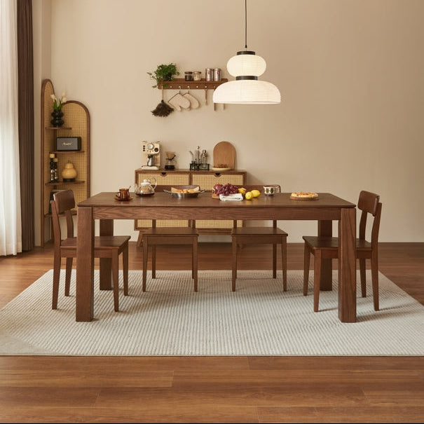 Edele Solid American Oak Dining Table in Walnut Finish 160cm / 180cm – view 11