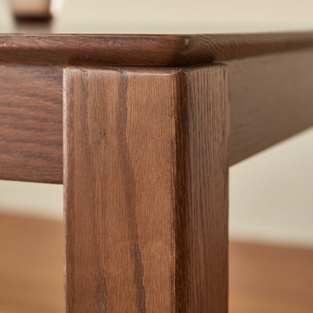 Edele Solid American Oak Dining Table in Walnut Finish 160cm / 180cm – view 5