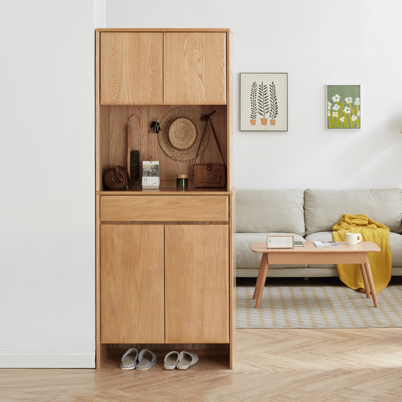 Connor Solid Oak Shoe Cabinet 80cm
