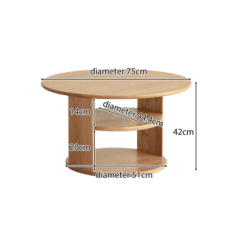 Sonia round Fraxinus mandshurica wood coffee table – view 14