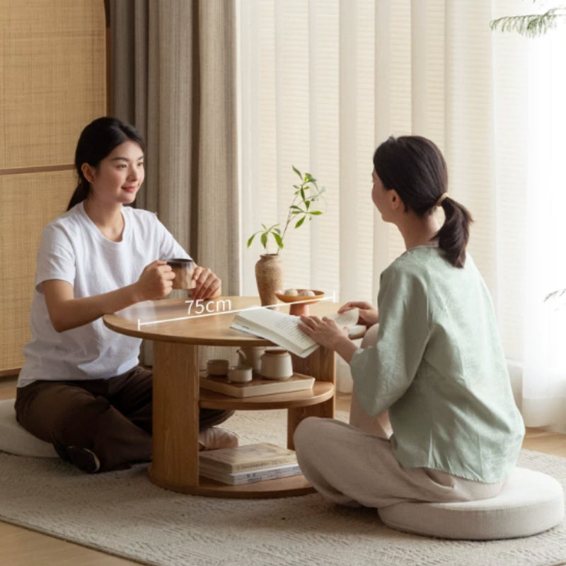Sonia round Fraxinus mandshurica wood coffee table – view 7