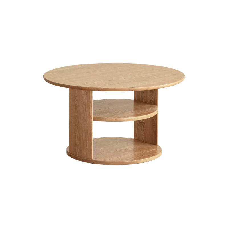 Sonia round Fraxinus mandshurica wood coffee table – Natural Wood Table, view 12