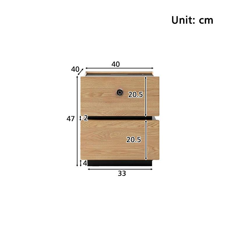Stephanie Wooden Side Table in Solid Ash with Fingerprint Lock and LED – view 14