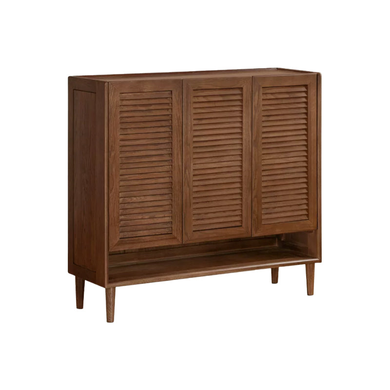 Ursula Solid Oak Wooden Shoe Cabinet with Open Shelf 75cm / 110cm – 110cm, view 11
