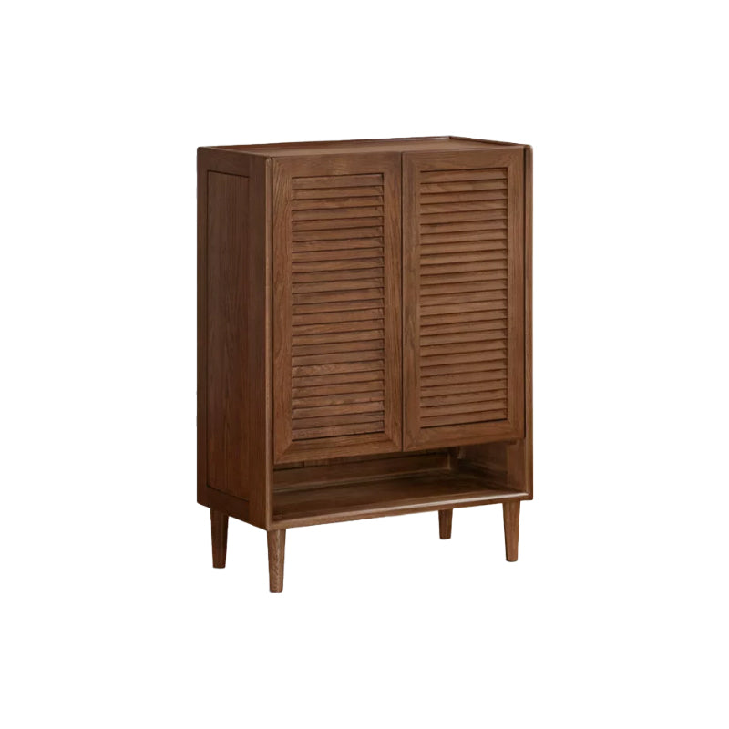 Ursula Solid Oak Wooden Shoe Cabinet with Open Shelf 75cm / 110cm – 75cm, view 13