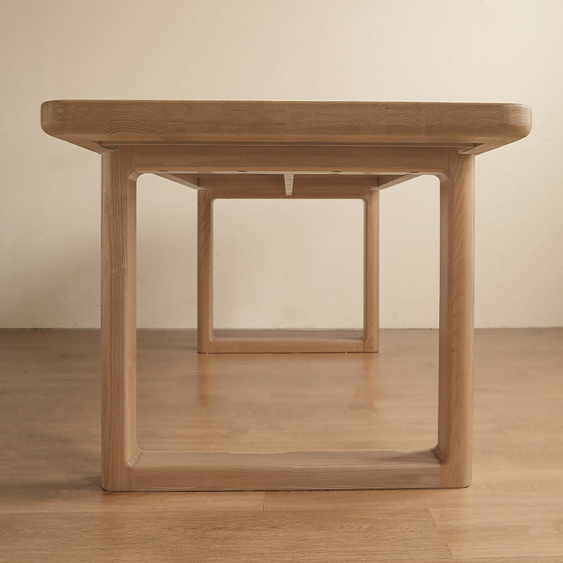 Vesper solid ash dining table in natural wood colour – view 4