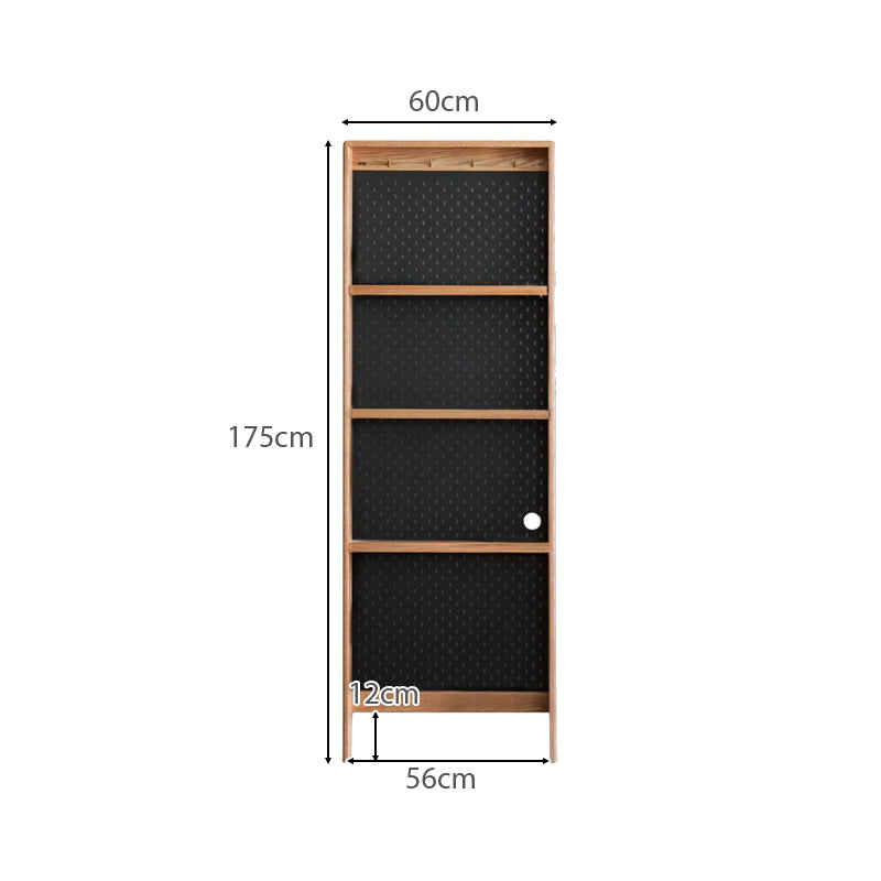 Viola Solid American Oak Narrow Storage Cabinet with Pegboard 60cm – view 12