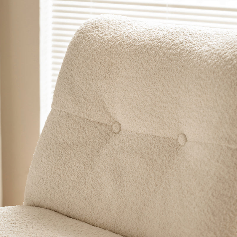 Virginia Faux Shearling Accent Chair on a Solid American Oak Base – view 7