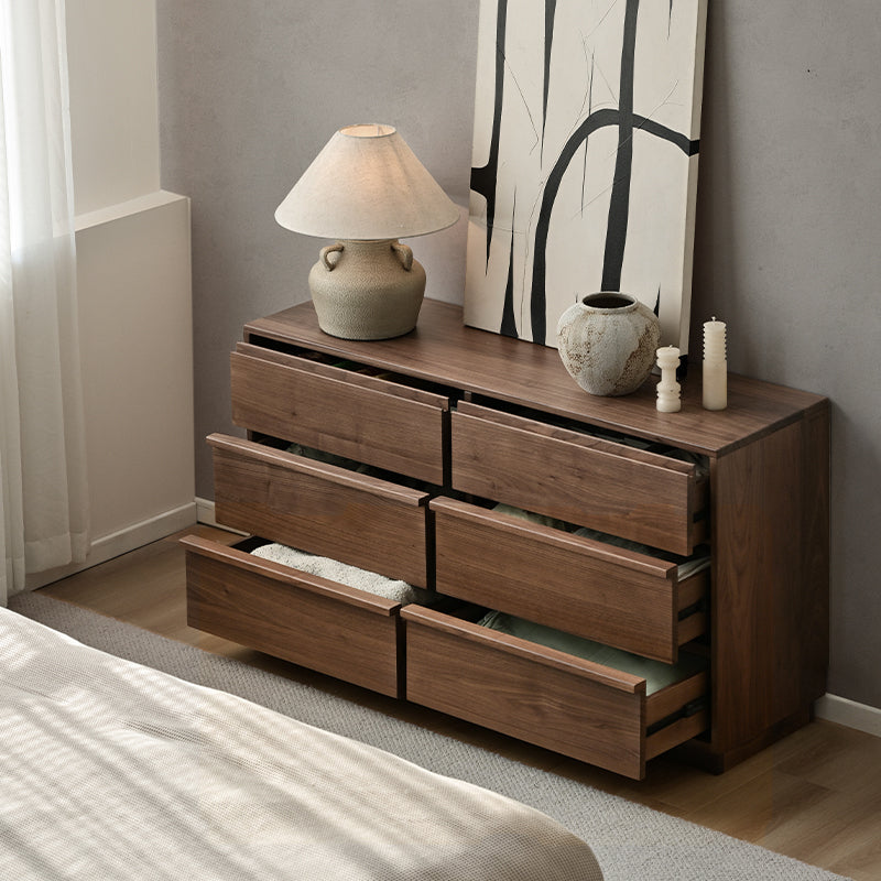 Carmela Solid Black Walnut Chest of Drawers 131cm – view 2