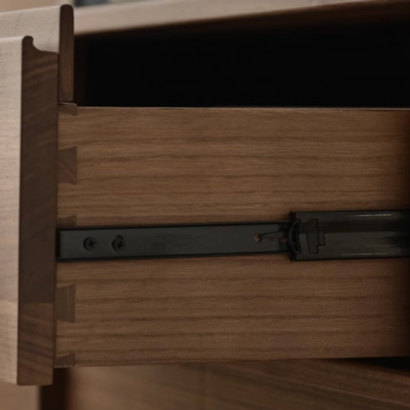 Carmela Solid Black Walnut Chest of Drawers 131cm – view 9