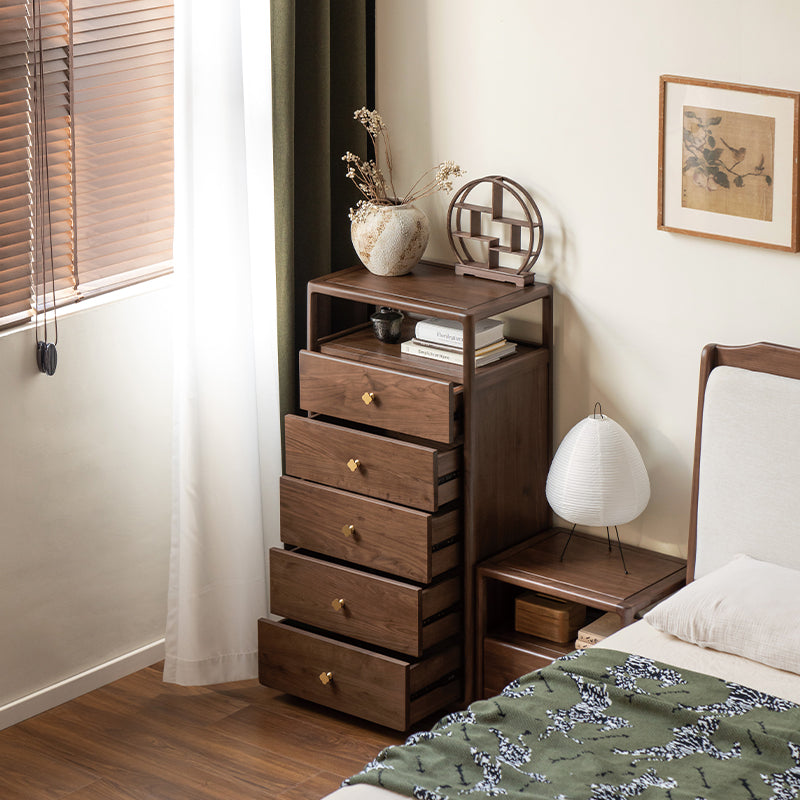 Brady Solid Black Walnut Chest of Drawers 58cm – view 2