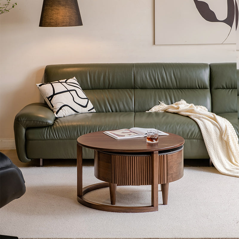 Thomas solid black walnut coffee table and side table set – view 2