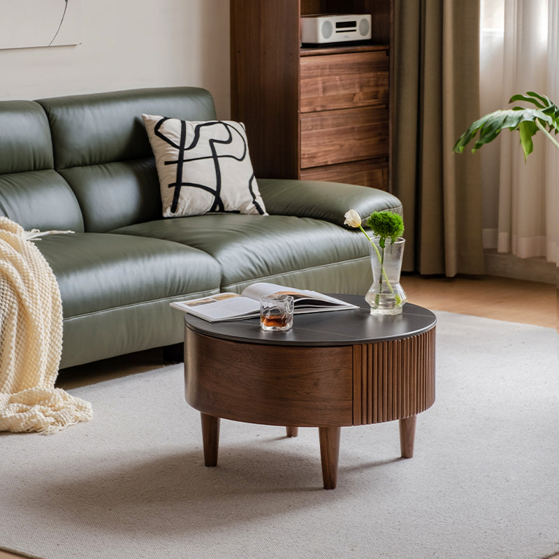 Thomas solid black walnut coffee table and side table set – view 3