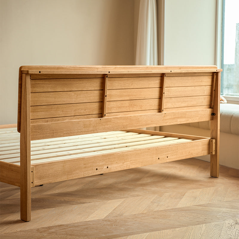 Wanda Rubberwood Queen Bed Frame with Double Beam and Eight Legs – view 12