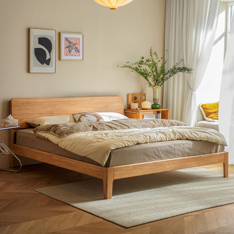 Wanda Rubberwood Queen Bed Frame with Double Beam and Eight Legs – view 3