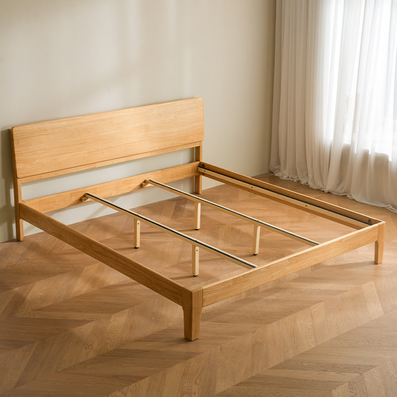 Wanda Rubberwood Queen Bed Frame with Double Beam and Eight Legs – view 8