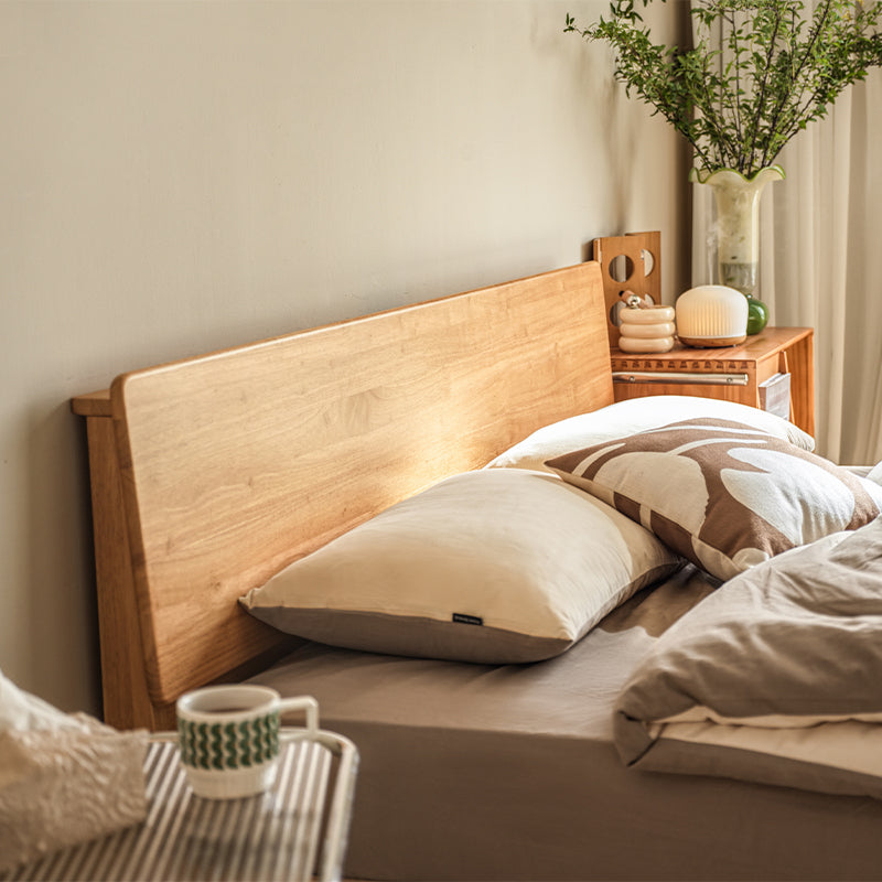 Wanda Rubberwood Queen Bed Frame with Double Beam and Eight Legs – view 9
