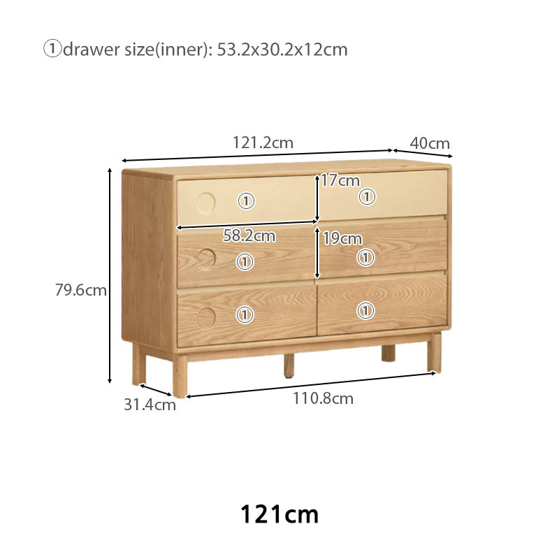 Waverly solid ash dresser in natural wood finish – view 11