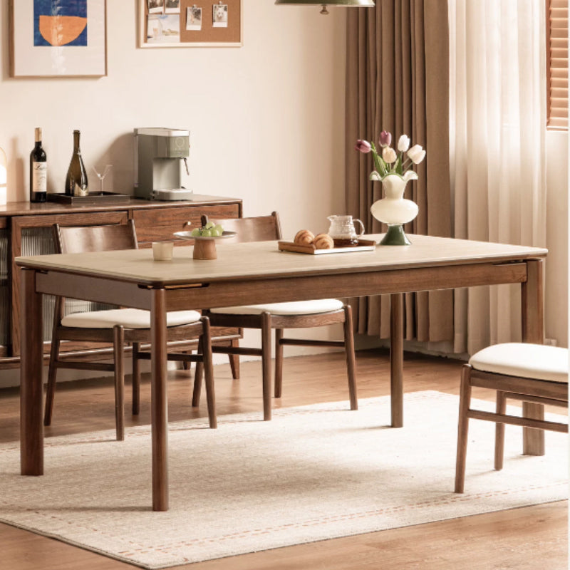 Wilfred solid pear wood dining table with ceramic – view 2