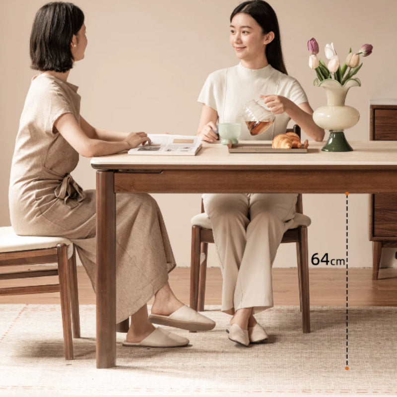 Wilfred solid pear wood dining table with ceramic – view 9