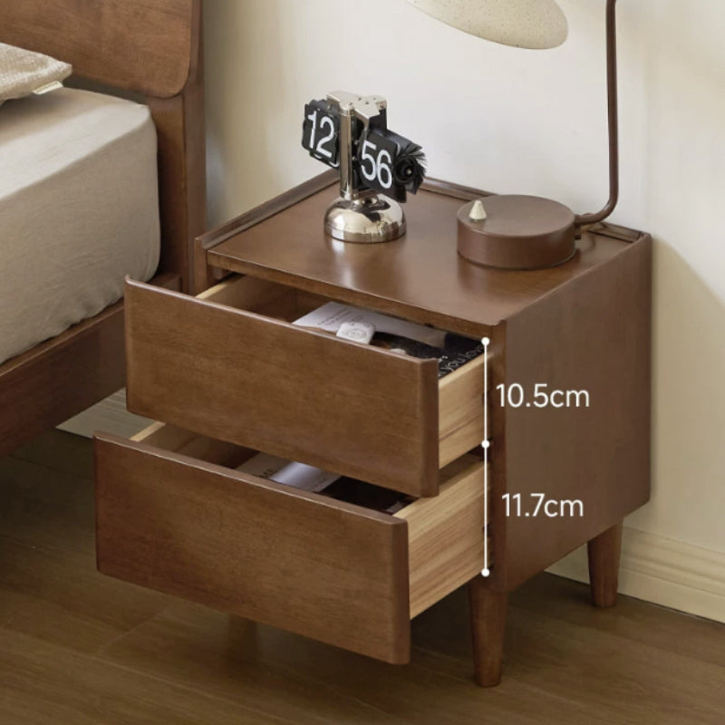 Winston rubberwood bedside table in walnut colour – view 5
