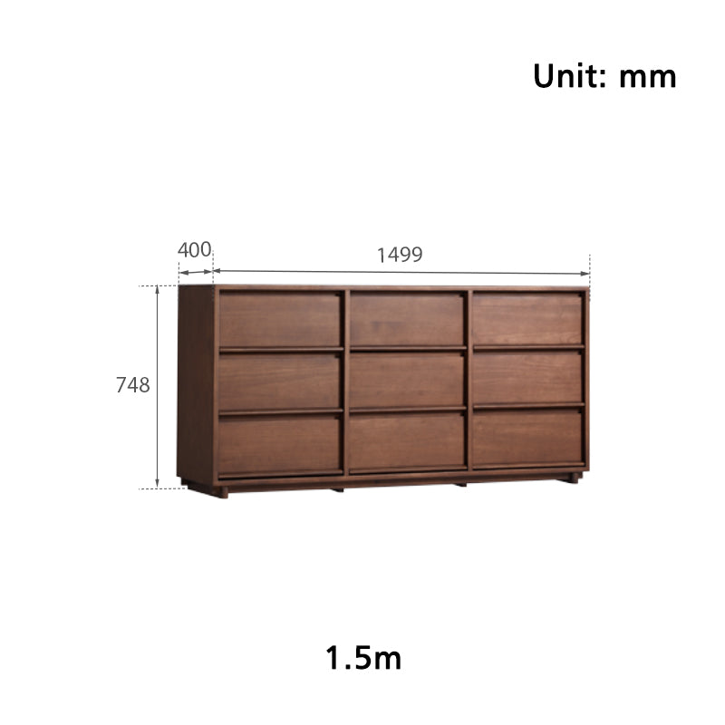 Vivian Rubberwood Chest of Drawers 60cm / 80cm / 150cm – view 10