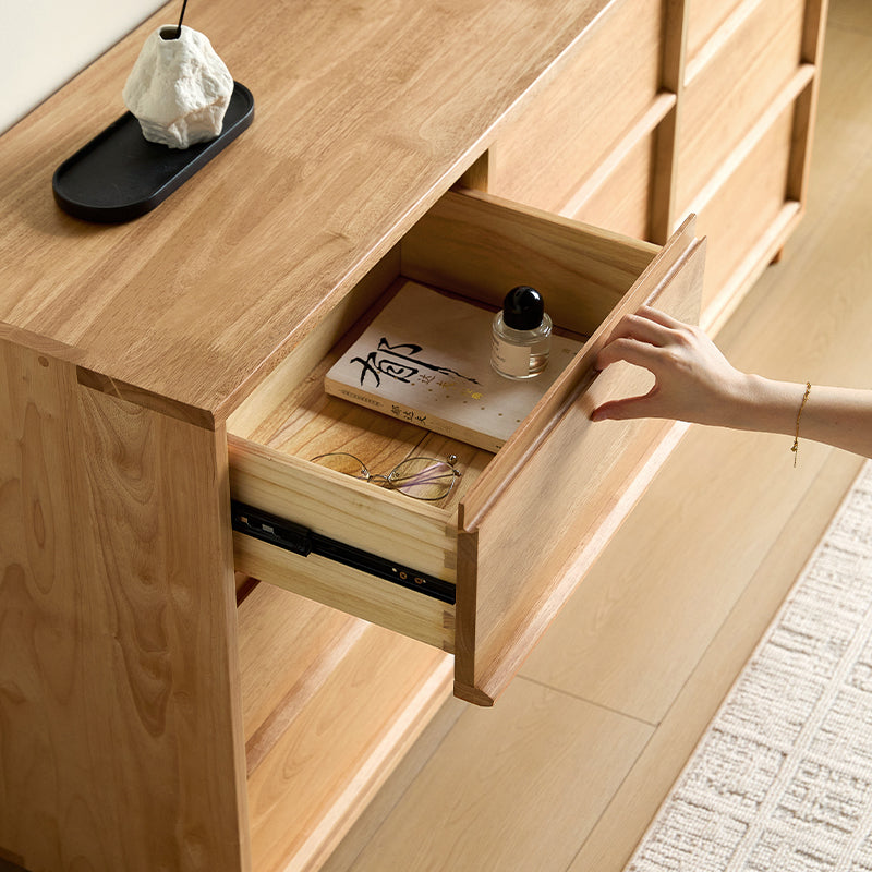 Vivian Rubberwood Chest of Drawers 60cm / 80cm / 150cm – view 26
