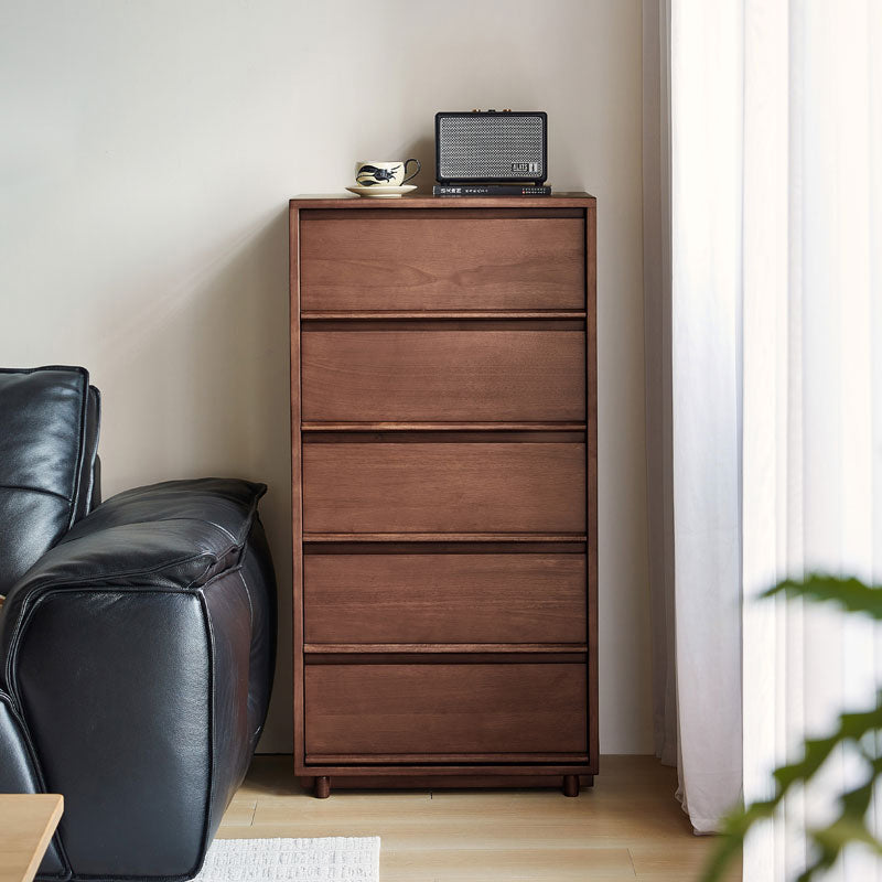 Vivian Rubberwood Chest of Drawers 60cm / 80cm / 150cm – Walnut 0.6m, view 11
