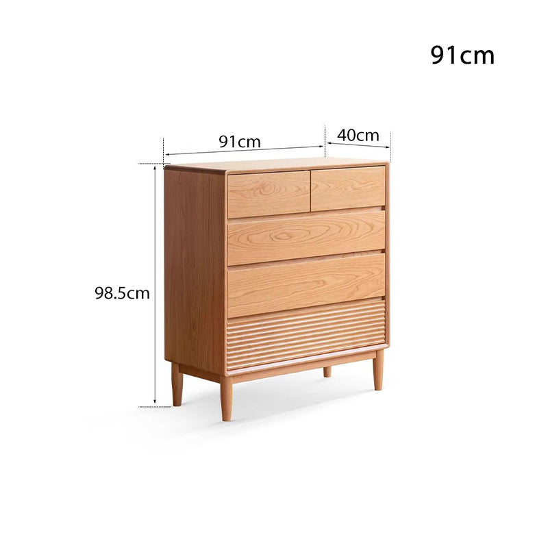 Katie Solid Cherry Wood Chest of Drawers 61cm / 91cm / 121cm / 151cm – view 16