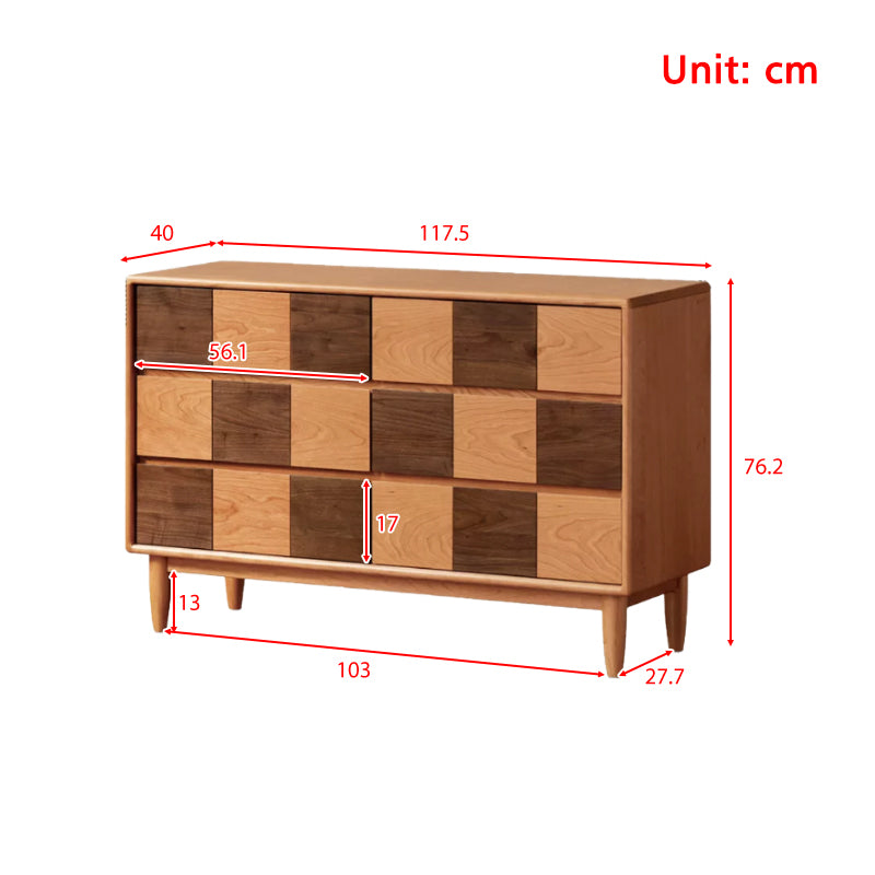 Laura Solid Cherry Wood Chest of Drawers 58cm / 117cm – view 17