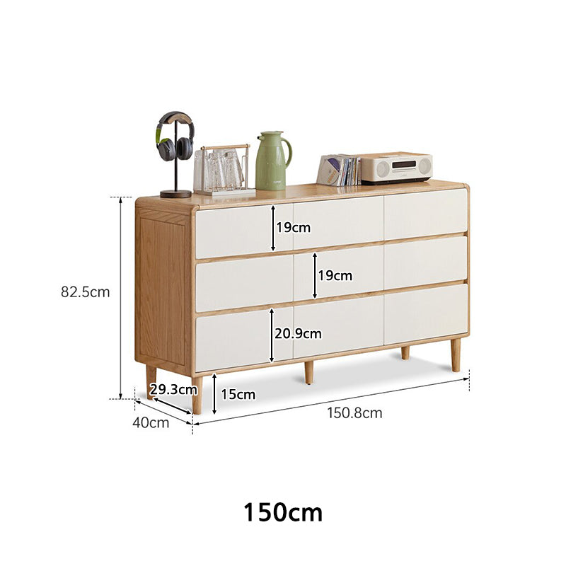 Conrad Solid American Oak and Pinewood Chest of Drawers 56cm 81cm 121cm 150cm – view 14