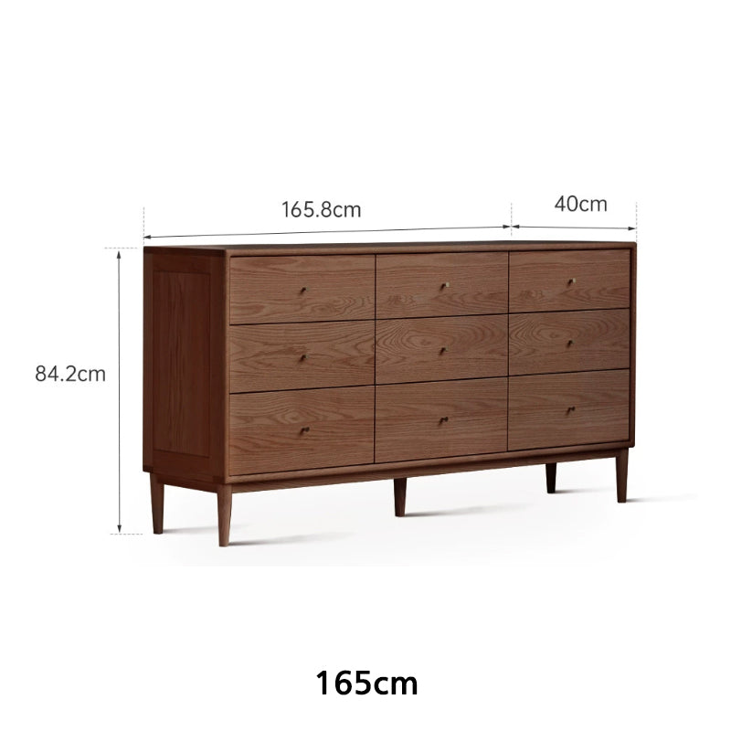 Geoffrey Solid American Oak Chest of Drawers 61cm / 111cm / 135cm / 165cm – view 11