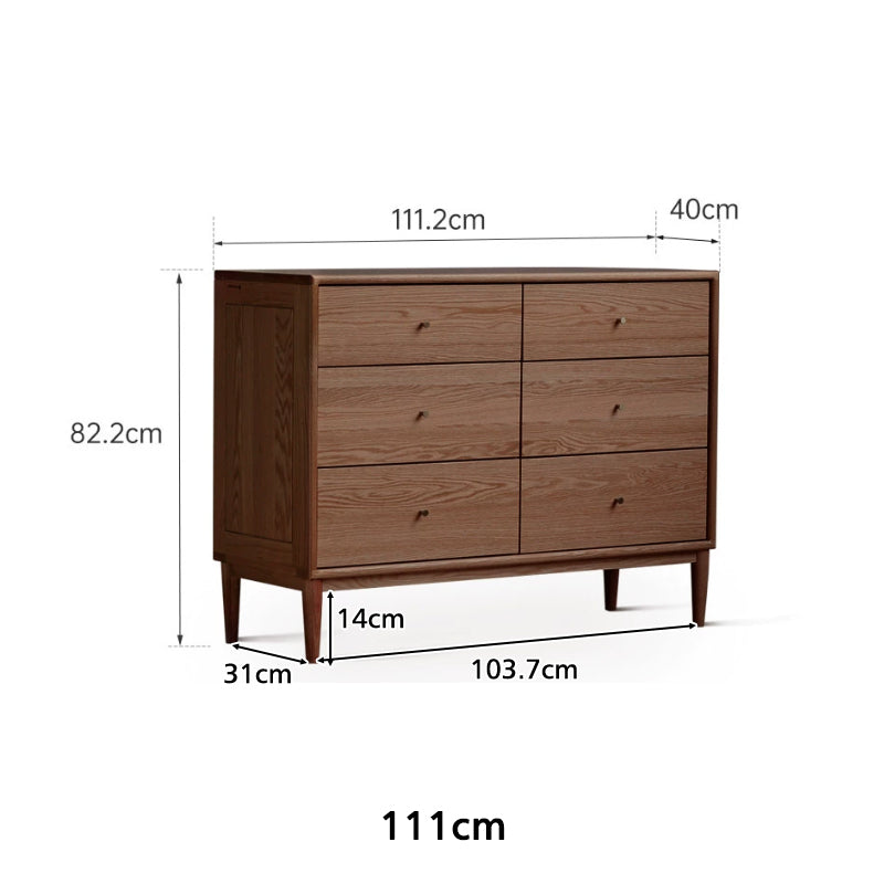Geoffrey Solid American Oak Chest of Drawers 61cm / 111cm / 135cm / 165cm – view 14