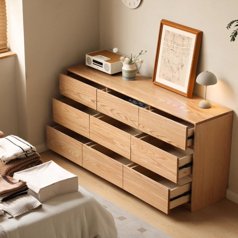Travis Solid American Oak Chest of Drawers 81cm / 160cm – view 8