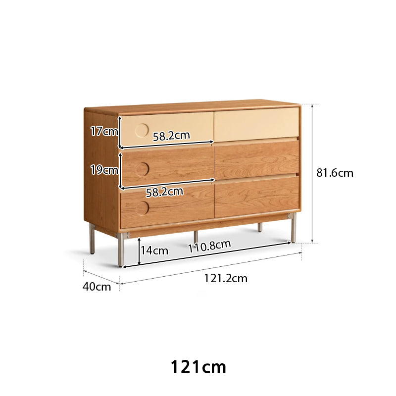 Esme Solid Cherry Wood Chest of Drawers 61cm / 121cm / 150cm – view 13