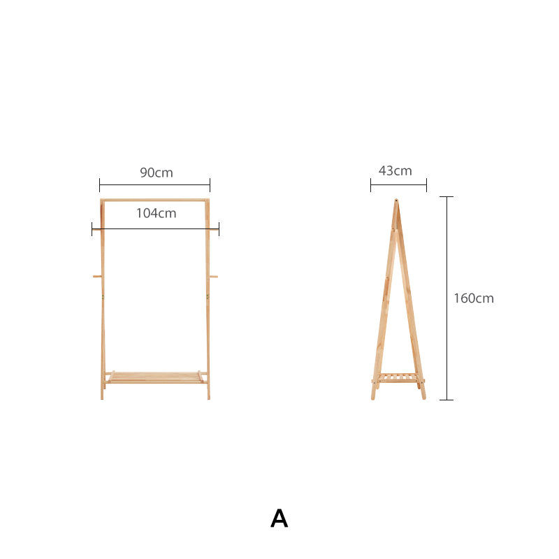 Dominique Rubberwood Coat Rack with Shelf, 2 Sizes – view 19