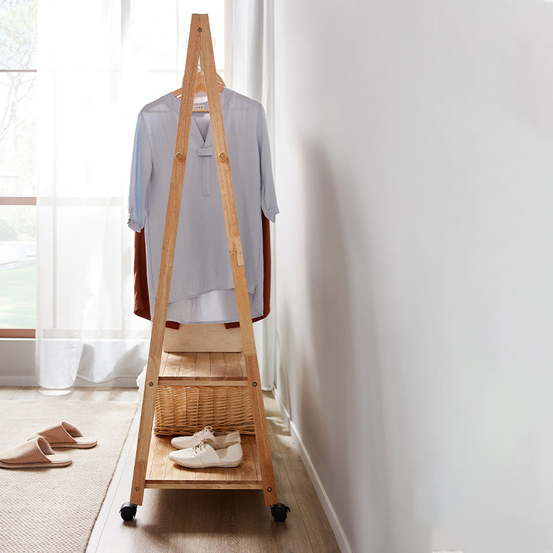 Dominique Rubberwood Coat Rack with Shelf, 2 Sizes – view 5