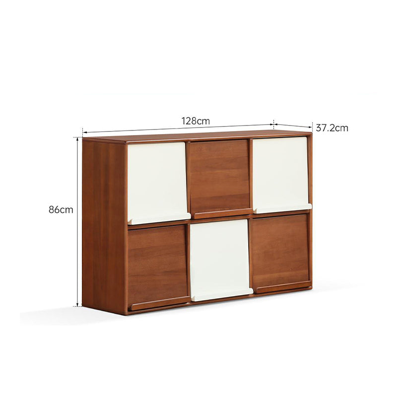 Kayla Solid Poplar Storage Cabinet with Flip Doors & Drawers 128cm – view 5